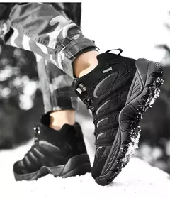 Imagem do Botas de caminhada ao ar livre para homens, botas antiderrapantes, tênis leves, calçado de deserto, curto, inverno, outono, moda