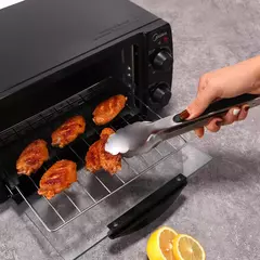 Imagem do Pinças de churrasco longas em aço inoxidável, alça antiderrapante, grampo de churrasco frito, braçadeira de pão de salada, ferramentas de cozinha, carne comida clip, 9 in, 12 in, 16 in