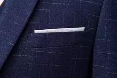 Blazer colete calças masculinas terno de moda boutique xadrez casual negócios masculino noivo casamento smoking vestido 3 pçs ou 2 pcs conjunto smoking - Wolf Magazine