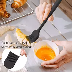 Conjunto de espátula de silicone antiaderente, Resistente ao calor, Espátula Creme, Raspador, Escova De Colher, Núcleo De Aço Inoxidável, Utensílios De Cozinha, 6Pcs - comprar online