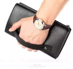 Baellery homens bolsa de embreagem grande capacidade carteiras de bolso do telefone celular passcard bolso de alta qualidade multifuncional carteira para homem - comprar online