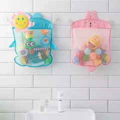 Qwz novo pato dos desenhos animados do bebê saco de malha do banheiro otário design para brinquedos de banho crianças formas animais pano areia brinquedos armazenamento net saco - Wolf Magazine