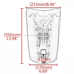 Assento do passageiro traseiro da motocicleta, almofada preta, Harley Davidson Softail Fat Boy, FLSTF 2008-2014 na internet
