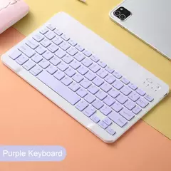 Teclado e mouse bluetooth para ipad xiaomi samsung huawei telefone tablet fino mini teclado sem fio para android ios windows