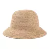 Natural Raffia Straw Bucket Hat para senhoras, crochê artesanal, Floppy Fisherman Caps, primavera, verão, praia