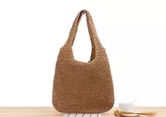 Gusure casual palha sacos de ombro das mulheres de vime tecido senhoras bolsas artesanais praia verão grandes totes saco bohemia - loja online