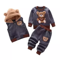 Conjuntos quentes de pijama infantil, além de roupas de veludo, pulôver e calças estampadas, roupas de duas peças, moda infantil, outono, inverno, 1-14 anos - Wolf Magazine