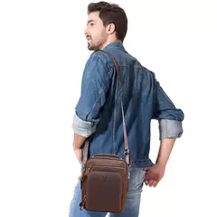HumerPAUL-Bolsa de ombro de couro genuíno para homens, sacos transversais vintage, de grande capacidade, sacola masculina do mensageiro, bolsa de viagem na internet
