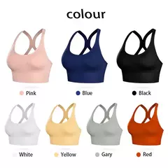 Sutiã esportivo seco rápido à prova de choque para mulheres, sutiã acolchoado, sutiã push up, sutiã de ginástica, treino sem costura, ioga reunir