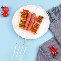 Espeto de churrasco em aço inoxidável, espetos reutilizáveis BBQ Kebab para acampamento ao ar livre, ferramentas de piquenique, cozinhar ferramentas, 10 pcs, 15pcs - Wolf Magazine