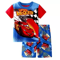 Conjunto de pijamas de manga curta infantil Pijamas de algodão, pijamas de carros, pijamas de verão, conjuntos de bebês meninos, meninas, crianças, novo na internet