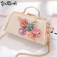 YoReAi-Beading Bolsa para Mulheres, Clutch Feminino, Bolsas de Ombro, Bolsas Festa, Veludo, Hobo-Bag Brilhante, Messenger Bag, Marca de Luxo - loja online
