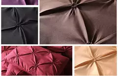 Pinch plissado conjuntos de cama de poliéster, Black Duvet Cover Set, Bedclothes King Size, Luxo Home and Hotel Use, sem enchimento, sem folha, 2 pcs, 3pcs