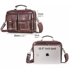 Bolsa de ombro de couro genuíno para homens, Bolsa crossbody mensageiro de couro real, Bolsa de viagem de negócios na internet