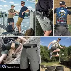 Calções táticos de carga impermeável masculino, respirável, calça seca rápida, urbano militar, ao ar livre, Camo, Casual, verão