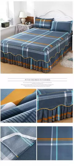 Imagem do colcha de cama casal lencol cama casal Princesa estilo colcha na cama com saia algodão impressão roupa de cama para casa elástico lençol equipado com fronhas roupa de cama jogo de cama