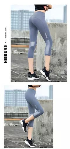 Calça legging feminina fitness, cintura alta, elástica, respirável, confortável, para corrida, academia, yoga - comprar online