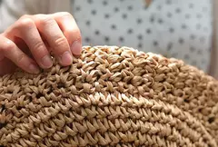 Bolsa de ombro redonda de palha de verão, bolsa de mão feminina de grande capacidade, artesanal, bolsas de praia de vime da moda, bolsa de mão, férias na internet