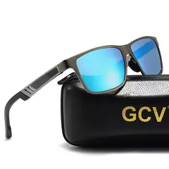 GCV-Óculos Polarizados Masculinos, Óculos De Sol De Magnésio De Alumínio, Tons Retangulares, Masculino UV400, Óculos De Condução - loja online