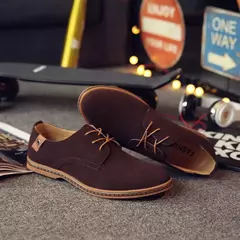 Sapatos Oxford clássicos para homens, tênis Oxford casual, calçado confortável, flats de vestido, tamanho grande, primavera 2024 - loja online