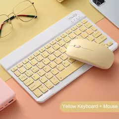Teclado e mouse bluetooth para ipad xiaomi samsung huawei telefone tablet fino mini teclado sem fio para android ios windows