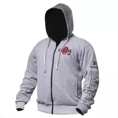 Moletom casual de algodão para musculação masculino com capuz com zíper, roupas esportivas para ginástica, top coat masculino, marca de moda OLYMPIA, 2021 - Wolf Magazine