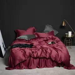 Liv-Esthete-Conjunto de Cama Verde Escuro, 100% Pure Silk, Duvet Cover Luxo, Folha Plana, Fronha, Roupa de Cama, Saudável, Rainha, Rei - loja online