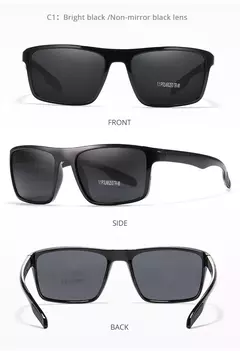 Óculos de sol ultra leves Kdeam retangulares para homens e mulheres, TAC polarizado, lente espessura, óculos de sol para condução, esportes, Cat.3, TR90, 1.1mm - loja online