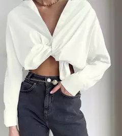 Syiwidii-Blusas grandes de manga comprida feminina, com botões, solta, casual, algodão, branco, tops elegantes, moda, 100%, 2024 - Wolf Magazine