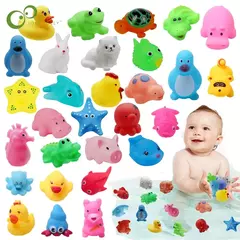 Cute Animals Banho Brinquedo para Crianças, Flutuador De Borracha Macia, Squeeze Sound, Wash Play, Brinquedos De Água De Natação, Presentes Engraçados, 10 Pcs/Set