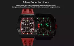 Tsar bomba tonneau relógios masculinos cristal de safira relógio de pulso vermelho à prova dwaterproof água cronógrafo data luxo presente natal para homem - Wolf Magazine