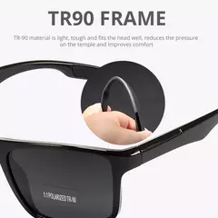 Óculos de sol ultra leves Kdeam retangulares para homens e mulheres, TAC polarizado, lente espessura, óculos de sol para condução, esportes, Cat.3, TR90, 1.1mm - Wolf Magazine