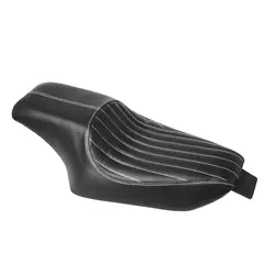 Assento de couro preto para motocicleta, assento com almofada para passageiro dianteiro e traseiro para harley sportster xl883 1200 2004-2016 15 14 13 12 - comprar online