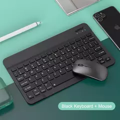 Teclado e mouse bluetooth para ipad xiaomi samsung huawei telefone tablet fino mini teclado sem fio para android ios windows - Wolf Magazine