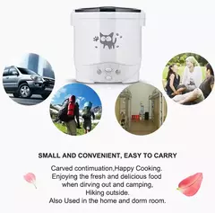 Mini Fogão De Arroz Elétrico MultiCooker Portátil Fogões De Arroz Doméstico 12V 24V 220V Panelas De Máquina De Cozinhar Panelas Para O Caminhão Do Carro Casa na internet