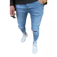Calças de brim masculinas calças de brim denim calças casuais tendência calças de brim magros para homens moda calças de lápis roupas masculinas na internet