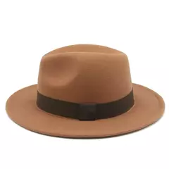chapeu feminino chapeu chapeu masculino gorro Chapéu fedora mulheres fita banda homens chapéus de aba larga igreja casamento clássico bege branco chapéu do inverno das mulheres dos homens 2021 new gorras hombre na internet