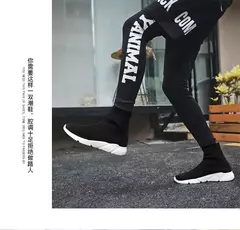 Grande número de alta superior peso leve masculino tênis meias dos homens tênis corrida sapatos femininos verão esportes esporte homem tênis azul B-524