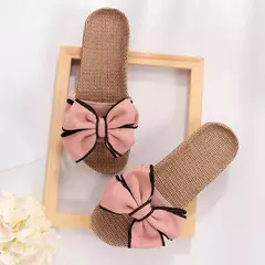 Glglgege-Slides casuais de verão feminino, chinelos de linho confortáveis, chinelos de linho listrado, sandálias plataforma, sapatos para senhoras na internet