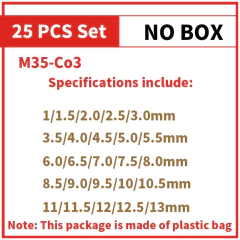 Broca helicoidal de aço de alta velocidade cobalto m35 conjunto de ferramentas de aço inoxidável de brocas acessórios para perfuração de metal de aço inoxidável - loja online
