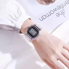 Imagem do Luxo feminino rosa ouro silicone relógios moda feminina led relógio digital casual senhoras relógio eletrônico reloj mujer 2022