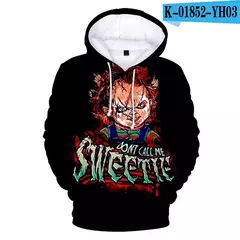 Chucky-Homens 3D Full-Print Hoodies Filme de Terror, moletom Hoodie, Traje Cosplay, Streetwear, Unisex, Nova Moda, 2024 - Wolf Magazine