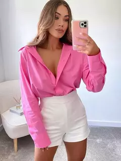Blusa de gola virada para baixo para mulheres, camisa escura para senhoras, manga longa, camisas simples para escritório, tops femininos - Wolf Magazine
