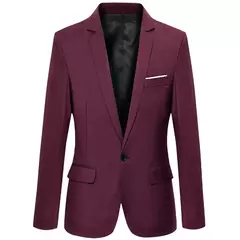 Blazer fino monocromático para homens, jaqueta de escritório masculina, tamanho grande, preto e azul, casaco de casamento coreano - comprar online