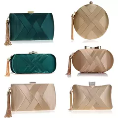 Sekusa-bolsa de noite com borla feminina, bolsa de ombro com corrente, festa de casamento
