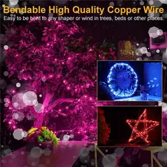 Cobre Wire LED String Lights, guirlandas impermeáveis ao ar livre, festão, fadas Decorações do casamento, Ano Novo, Árvore de Natal, 10m na internet