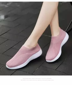Imagem do Tênis slip-on vulcanizados para mulheres, sapatos baixos, mocassins ambulantes, plus size 42, alta qualidade