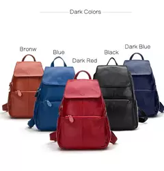 Mochila Zency-Anti-Roubo de Couro Feminina, Mochila de Grande Capacidade, Bolsa Designer de Viagem, Couro Branco, Qualidade, Elegante, A ++