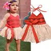 Fantasia de moana para meninas de 0 a 4t, vestido de princesa vaiana para crianças, roupas para o dia das bruxas, fantasia para meninas, vestidos de festa