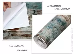 Papel de parede de madeira para decoração de bancada, papel de parede removív - comprar online
